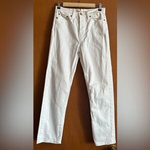 Levi's White Straight Leg Jeans